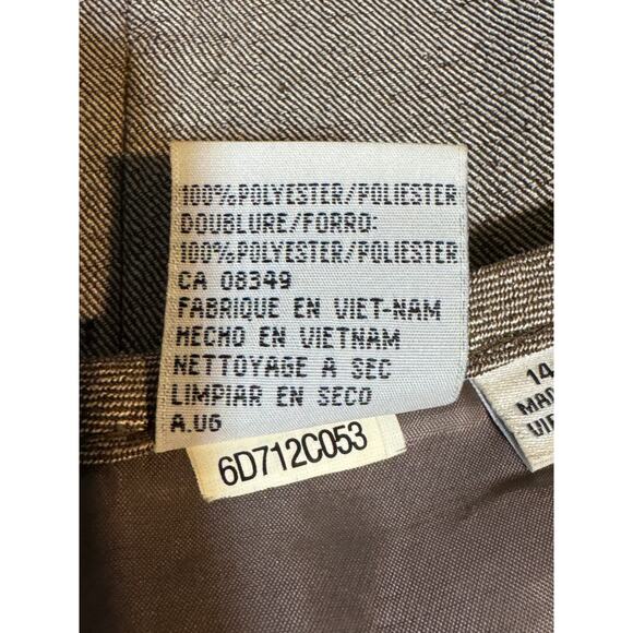 Le Suit Essentials Brown Tweed Pleated Midi Skirt Size 14 Career Workwear - Picture 7 of 7